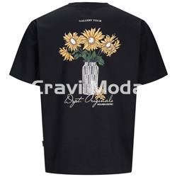 CAMISETA NEGRA DIBUJO EN ESPALDA - Imagen 2