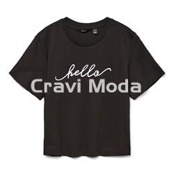 CAMISETA NEGRA "HELLO" - Imagen 1
