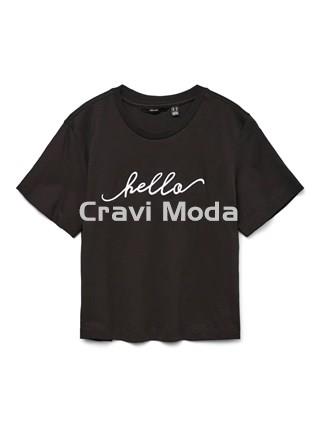 CAMISETA NEGRA "HELLO" - Imagen 1