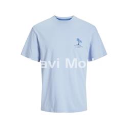 CAMISETA PALMERAS AZUL - Imagen 1