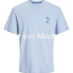 CAMISETA PALMERAS AZUL - Imagen 1