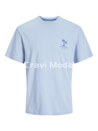 CAMISETA PALMERAS AZUL - Imagen 1