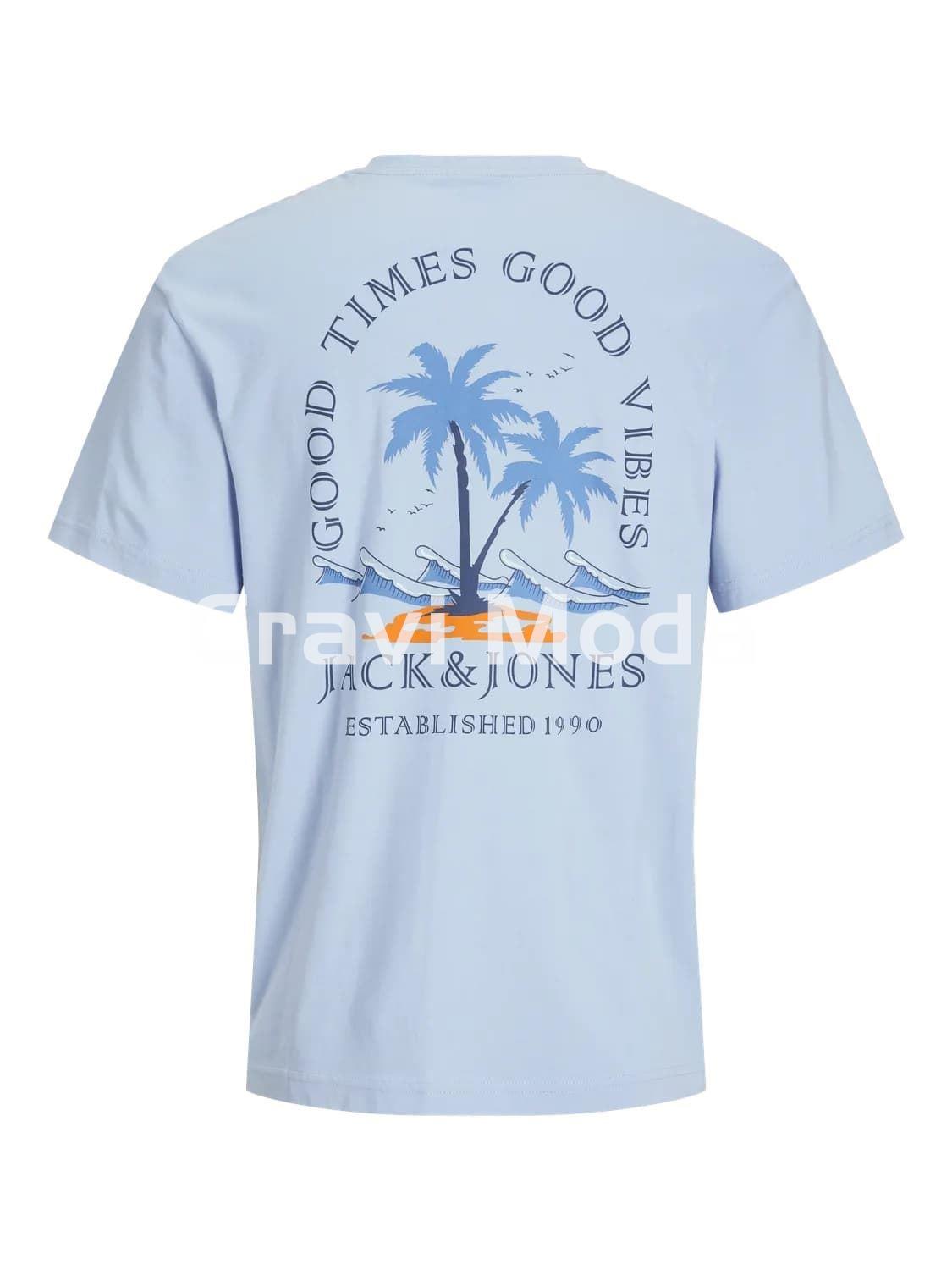 CAMISETA PALMERAS AZUL - Imagen 2