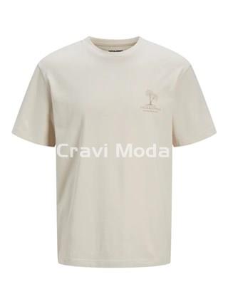 CAMISETA PALMERAS BEIS - Imagen 1