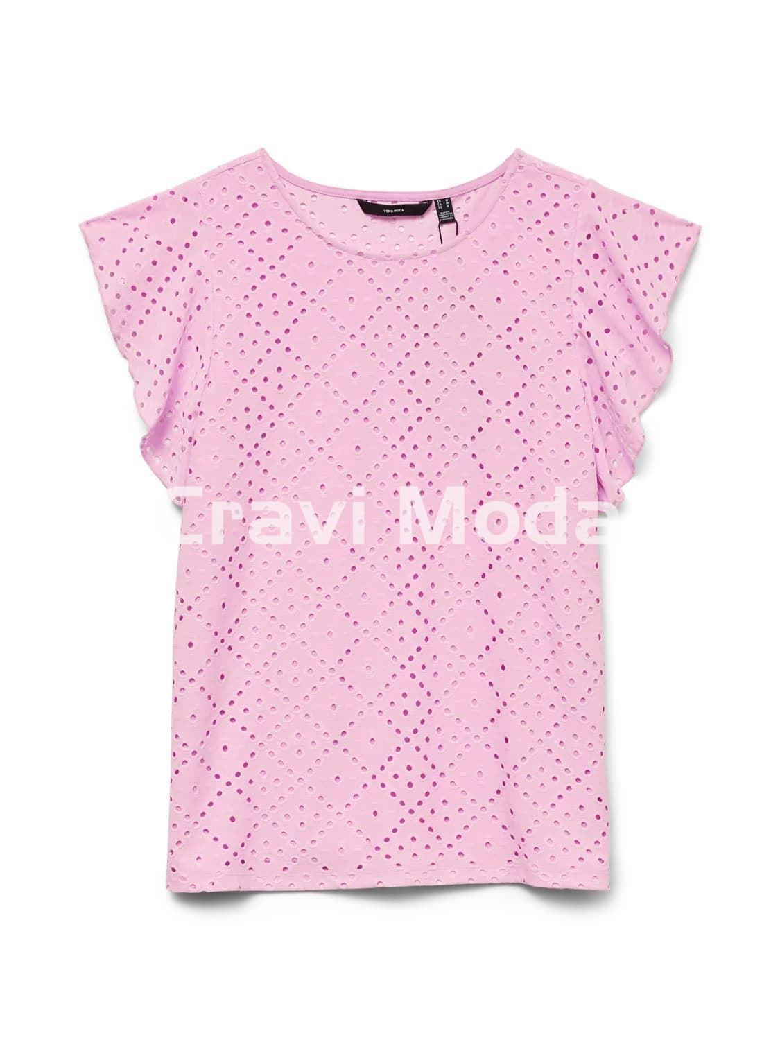 CAMISETA ROSA CALADA - Imagen 1