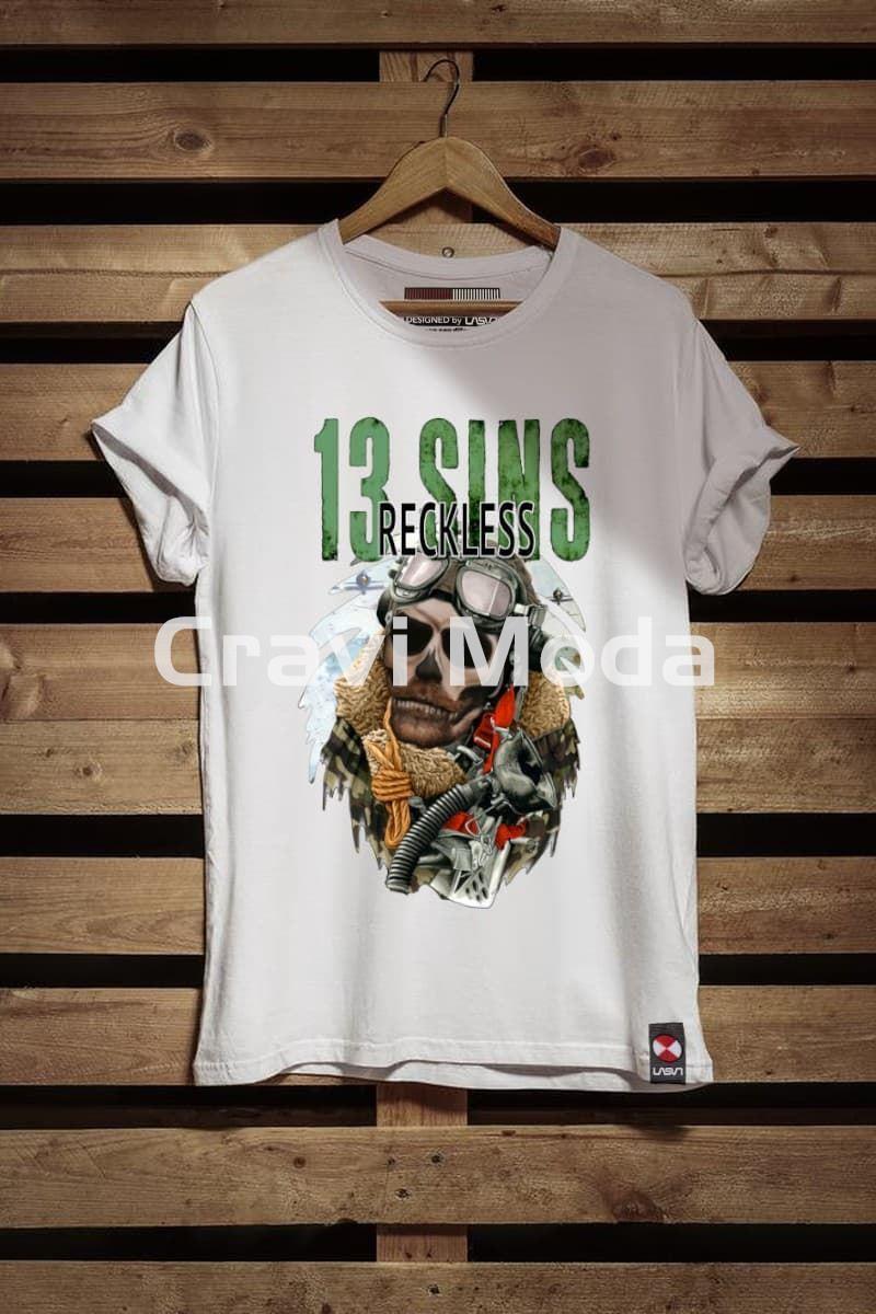 CAMISETA SINS RECKLESS BLANCA - Imagen 1