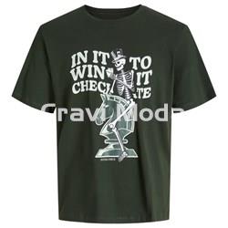 CAMISETA VERDE CALAVERA - Imagen 1