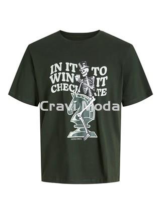 CAMISETA VERDE CALAVERA - Imagen 1