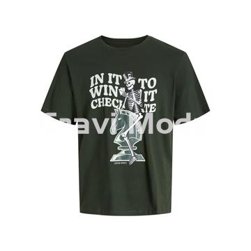 CAMISETA VERDE CALAVERA - Imagen 1