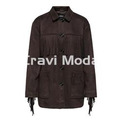 CHAQUETA DE ANTE MARRÓN CHOCOLATE - Imagen 1