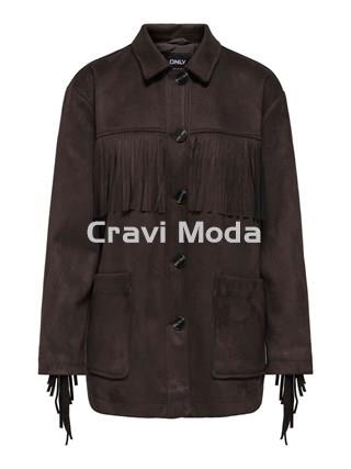 CHAQUETA DE ANTE MARRÓN CHOCOLATE - Imagen 1