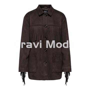 CHAQUETA DE ANTE MARRÓN CHOCOLATE - Imagen 1