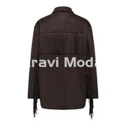 CHAQUETA DE ANTE MARRÓN CHOCOLATE - Imagen 2