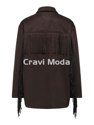 CHAQUETA DE ANTE MARRÓN CHOCOLATE - Imagen 2