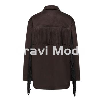 CHAQUETA DE ANTE MARRÓN CHOCOLATE - Imagen 2