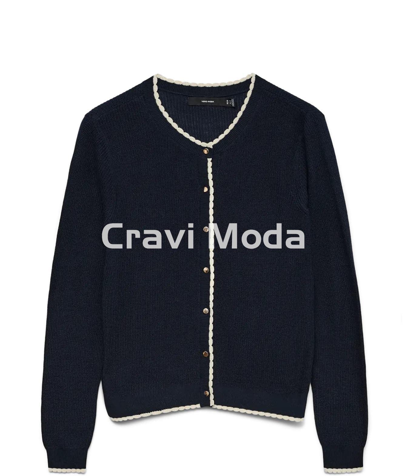 CHAQUETA DE PUNTO AZUL MARINO - Imagen 1