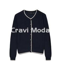 CHAQUETA DE PUNTO AZUL MARINO - Imagen 1