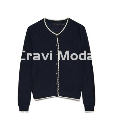 CHAQUETA DE PUNTO AZUL MARINO - Imagen 1