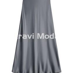 FALDA SATINADA GRIS AZULADO - Imagen 1