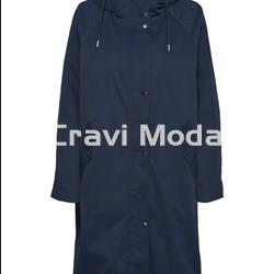 GABARDINA LARGA AZUL MARINO - Imagen 1