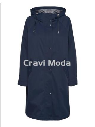 GABARDINA LARGA AZUL MARINO - Imagen 1