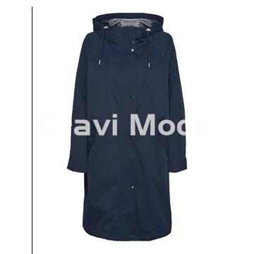 GABARDINA LARGA AZUL MARINO - Imagen 1