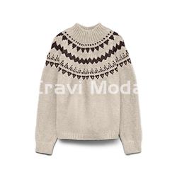 JERSEY BEIS CON BRECA EN MARRÓN CHOCOLATE - Imagen 1