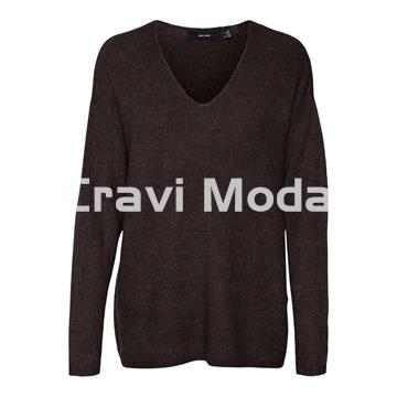 JERSEY DE PICO MARRON CHOCOLATE - Imagen 1