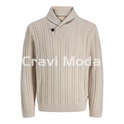 JERSEY DE PUNTO CON CUELLO BEIS - Imagen 1