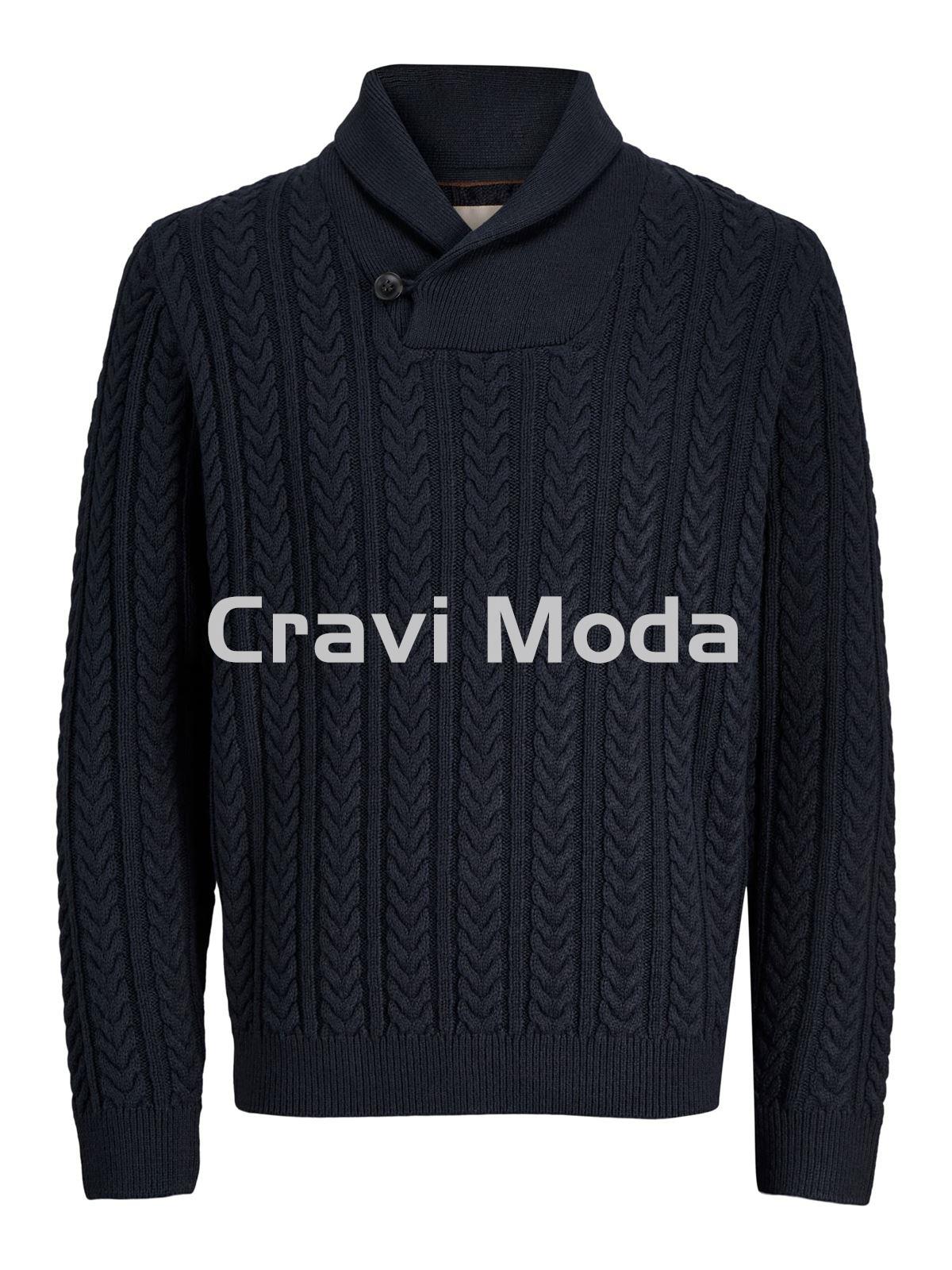 JERSEY DE PUNTO CON CUELLO MARINO - Imagen 1