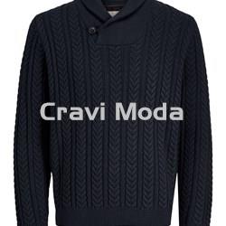 JERSEY DE PUNTO CON CUELLO MARINO - Imagen 1