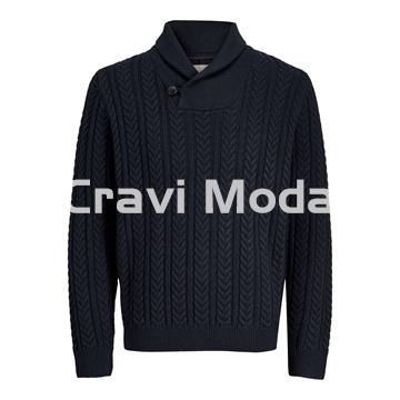 JERSEY DE PUNTO CON CUELLO MARINO - Imagen 1