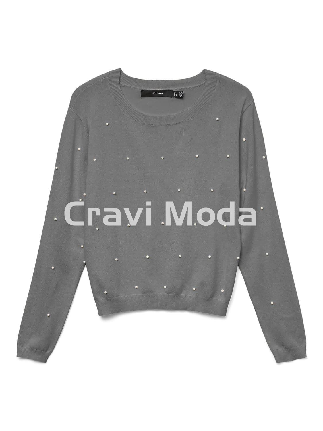 JERSEY GRIS CON PERLAS - Imagen 1