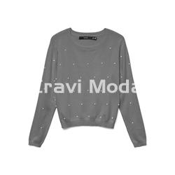 JERSEY GRIS CON PERLAS - Imagen 1