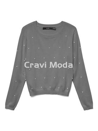 JERSEY GRIS CON PERLAS - Imagen 1