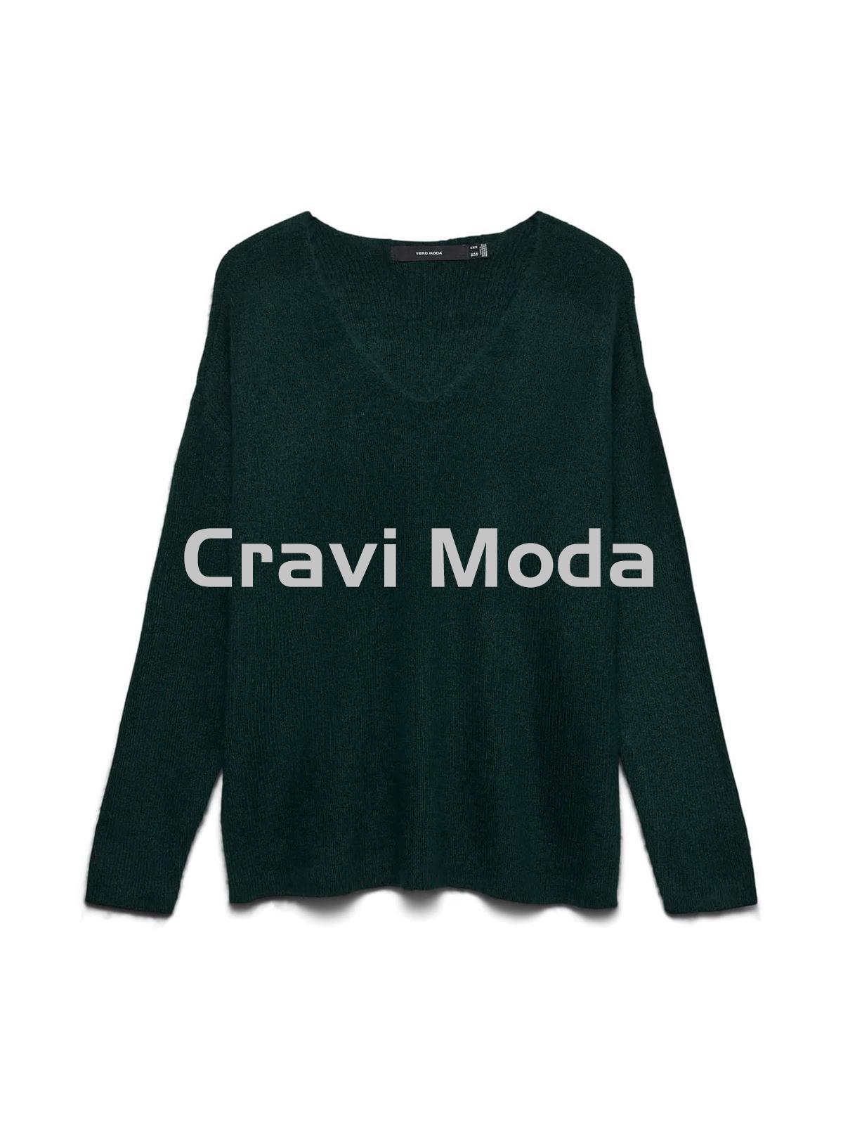 JERSEY VERDE CUELLO PICO - Imagen 1