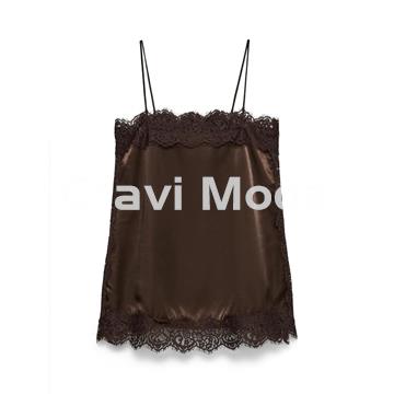 LENCERA SATINADO MARRON CHOCOLATE - Imagen 1