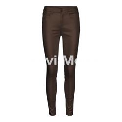 PANTALÓN POLIPIEL MARRÓN CHOCOLATE - Imagen 1