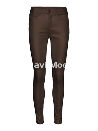 PANTALÓN POLIPIEL MARRÓN CHOCOLATE - Imagen 1