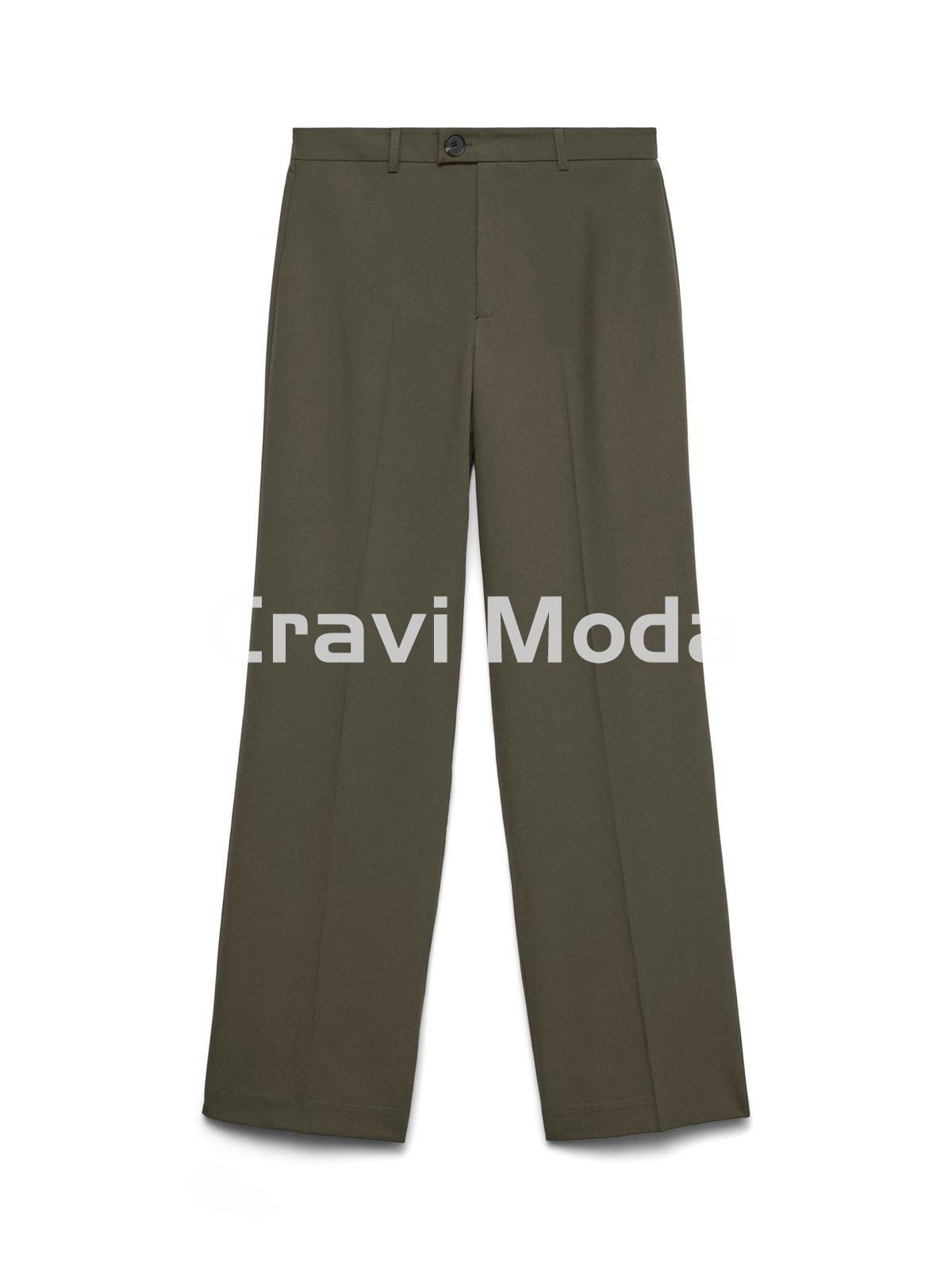 PANTALÓN VERDE DE VESTIR PIERNA ANCHA - Imagen 1