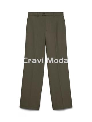 PANTALÓN VERDE DE VESTIR PIERNA ANCHA - Imagen 1