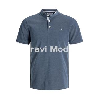 POLO AZUL CUELLO MAO - Imagen 1