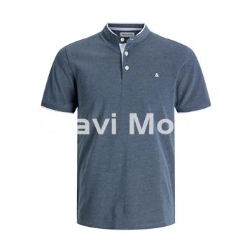 POLO AZUL CUELLO MAO - Imagen 1
