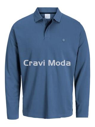 POLO DE MANGA LARGA AZUL - Imagen 1