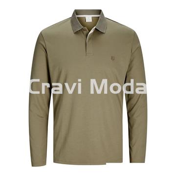 POLO DE MANGA LARGA VERDE - Imagen 1