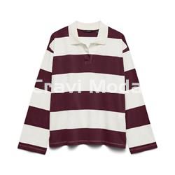 POLO DE RALLAS BURDEOS - Imagen 1
