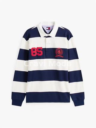 POLO DE RALLAS MANGA LARGA GORDO - Imagen 1