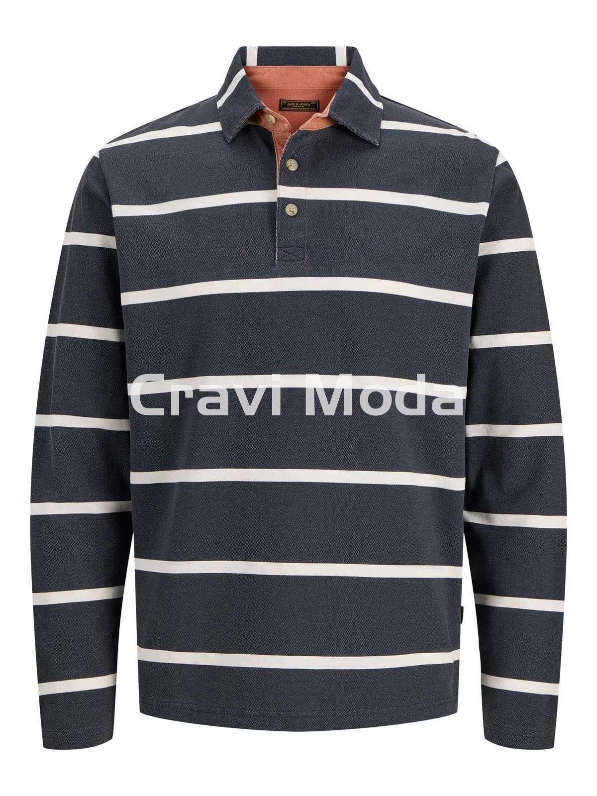 POLO MANGA LARGA AZUL MARINO - Imagen 1