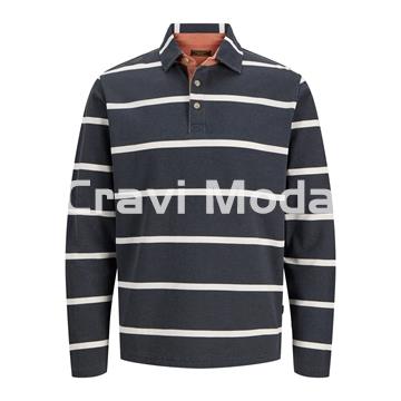POLO MANGA LARGA AZUL MARINO - Imagen 1