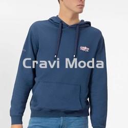 SUDADERA AZUL MARINO CON CAPUCHA - Imagen 1